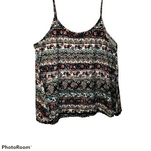 Hot Kiss ladies bohemian spaghetti strap pullover top. 232